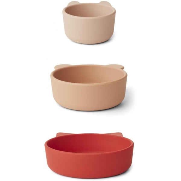 Liewood Eddie bowls 3-pack, Apple red/rose multi mix - Bilde 2