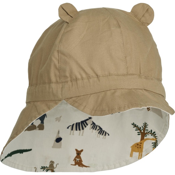 Liewood Gorm reversible sun hat, All together / Sandy - Bilde 3