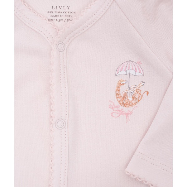 Livly Giraffe Full Snap body, Pink - Bilde 2