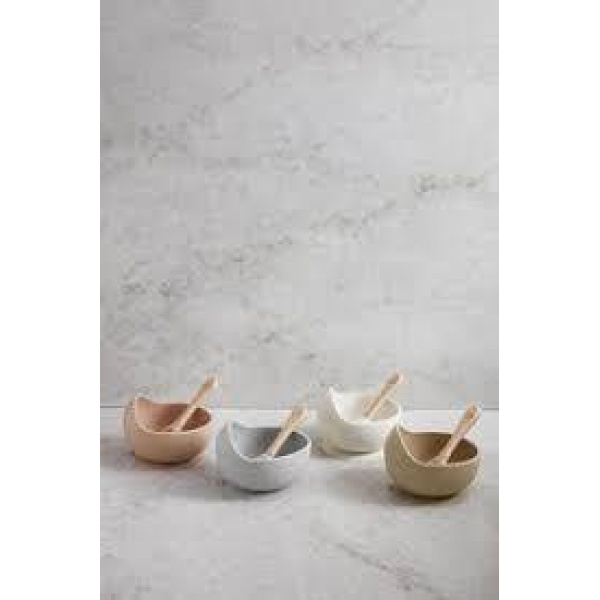 Elodie, Silicone Bowl Set, Pure Khaik - Bilde 2
