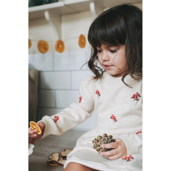 FLIINK BENNA MUSHROOM DRESS, SANDSHELL - Bilde 4