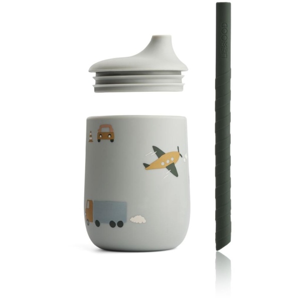 Liewood, Ellis Sippy Cup, Vehicles/dove blue mix - Bilde 2