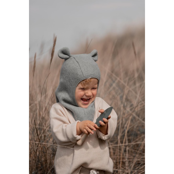 Huttelihut TEDDY E-hut w/rabbit ears Cotton Fleece Eucalyptus - Bilde 3