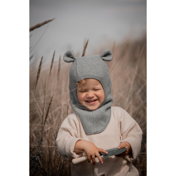 Huttelihut TEDDY E-hut w/rabbit ears Cotton Fleece Eucalyptus - Bilde 2