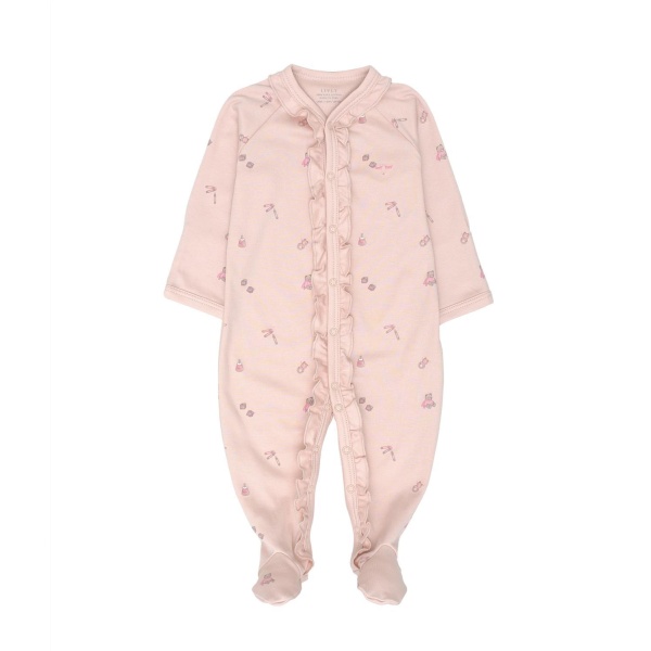 Livly Playroom Sara Ruffled Footie, Pink