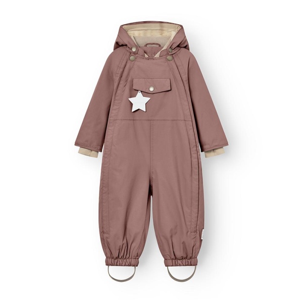 Mini A Ture MATWISTI fleece lined snowsuit, Light plum