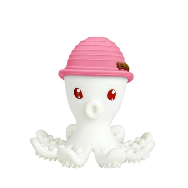 Mombella Ollie Octopus Teether, Pink