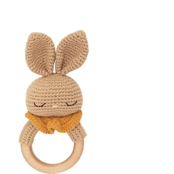 Patti Oslo Beti Bunny Teething Ring with bell