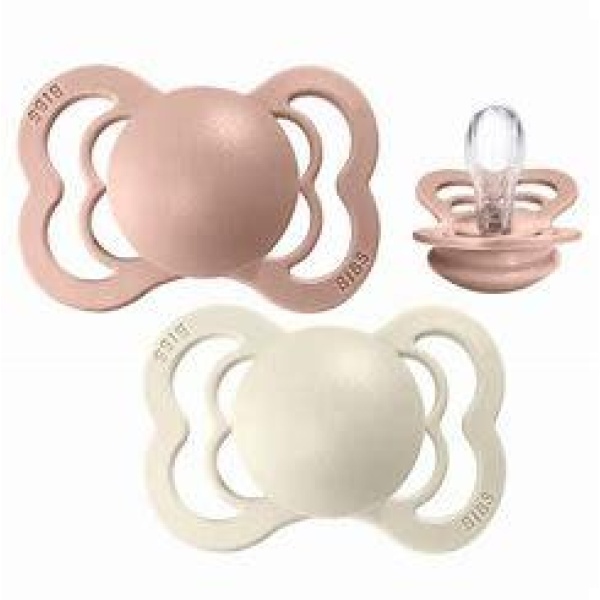 BIBS Couture 2 PACK Ivory/Blush, Silicon