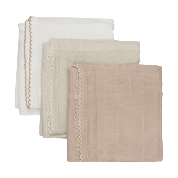 HUTTEliHUT Muslin Cloth 3-Pack 65x65 cm