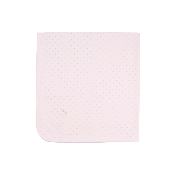 Lively Saturday Blanket  pink/gold dots