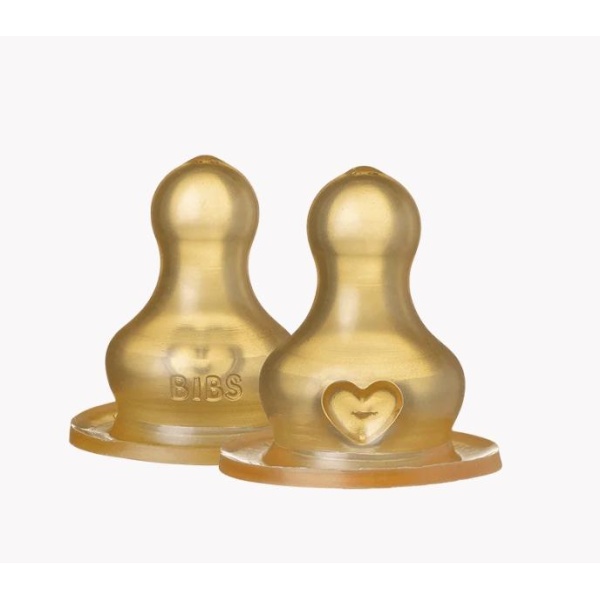 Bibs Bottle Latex Nipple 2 PACK, Fast Flow