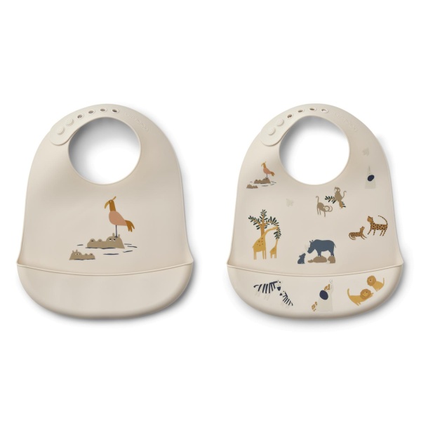 Liewood Tilda Bib 2-Pack, All Together Sandy