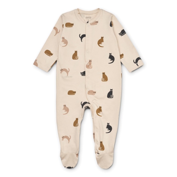 Liewood, Boye printed jumpsuit, Miauw / Apple blossom mix