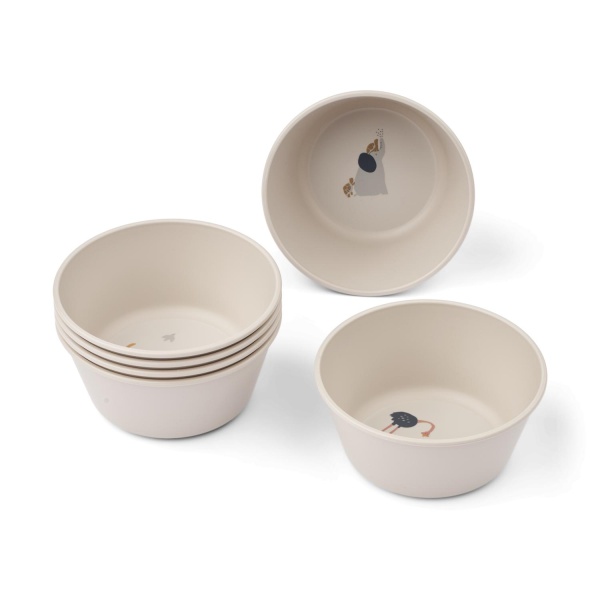 Liewood Cees Bowl 6-Pack, All together / Sandy