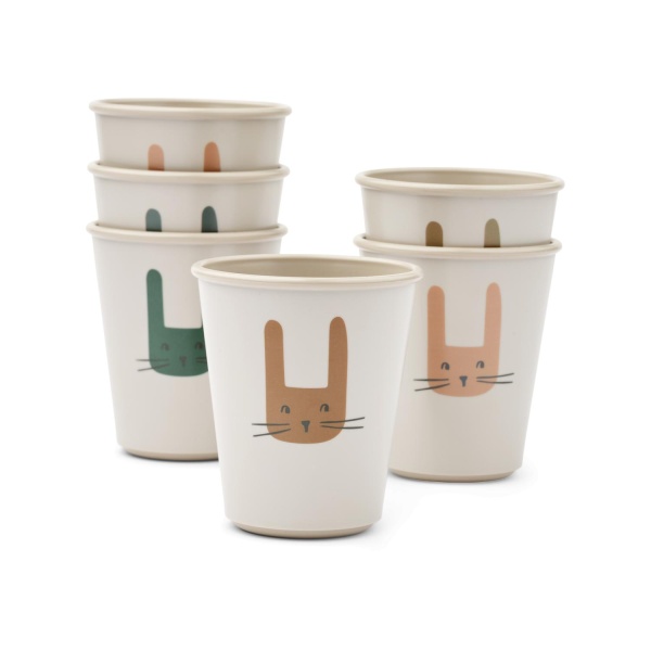 Liewood Lana Cup 6-Pack, Bunny / Sandy