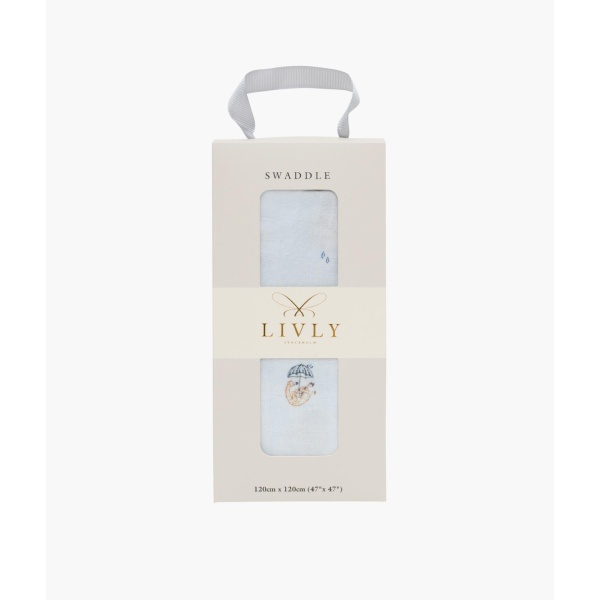 Livly Giraffe Swaddle, Blue