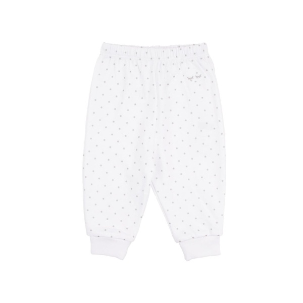 Livly Saturday Pants, White/silver dots