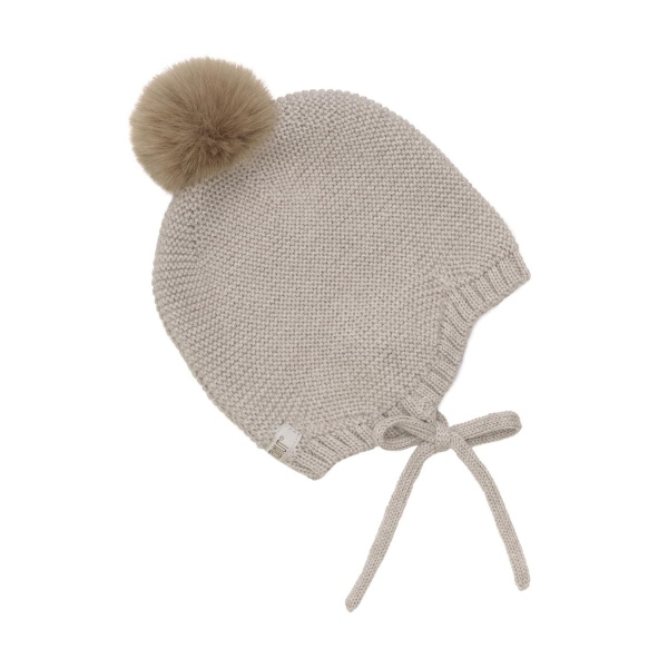 HUTTELIHUT Bonnet Wool Knit w. Pompom