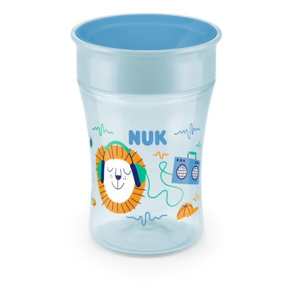 NUK Drikkekopp Magic Cup 230 ml 360° drikkekant i blått