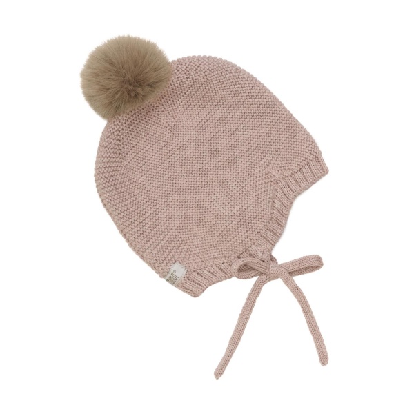 HUTTELIHUT Bonnet Wool Knit w. Pompom