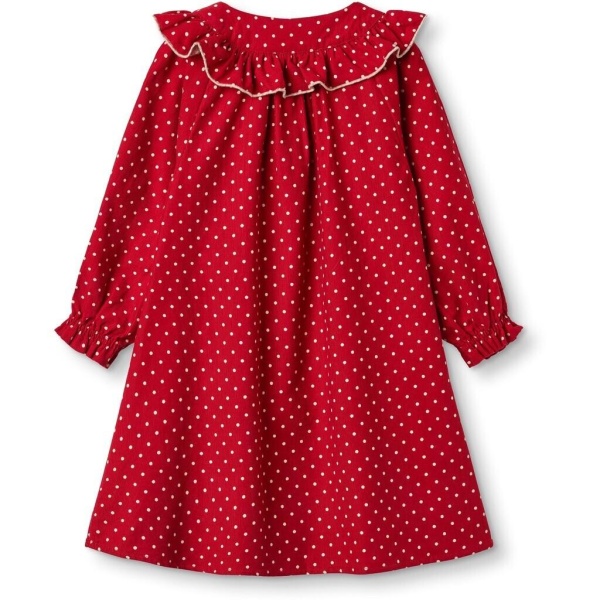 FLIINK DOLLY DOT COLLAR DRESS, POMPEIAN RED