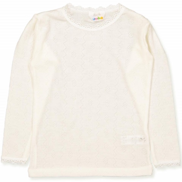 Joha, Offwhite ull/silke LS t-skjorte