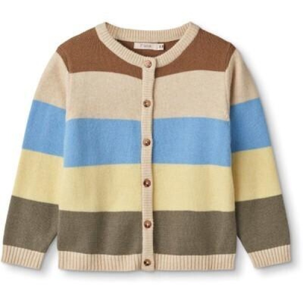 Fliink MULTI STRIPE CARDIGAN, SANDSHELL