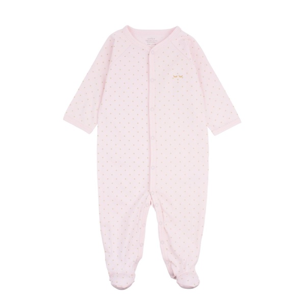 Livly Saturday Overall, Pink/gold dots