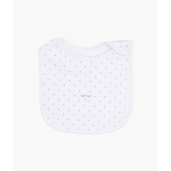 Livly - Saturday Bib white/silver dots