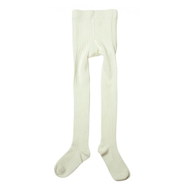 Joha Wool Rib Tights, Offwhite