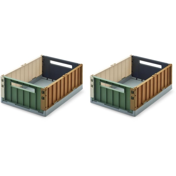 Liewood, Weston Storage Box M 2-pack, Sea Blue Mix