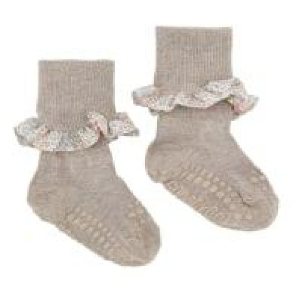 GoBABYGO Non-slip socks Liberty Bamboo, Sand