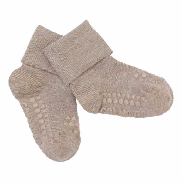 GoBabyGo Non-slip socks Bamboo, Sand - Bilde 2