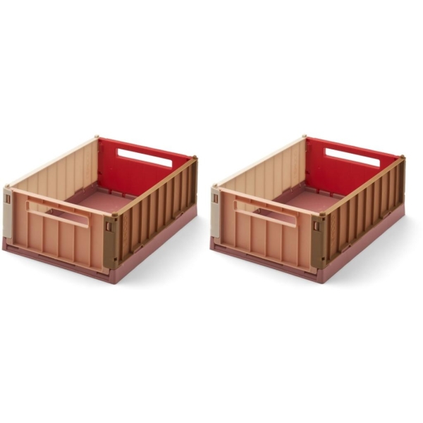 Liewood, Weston Storage Box S 2-pack, Dusty raspberry multi mix