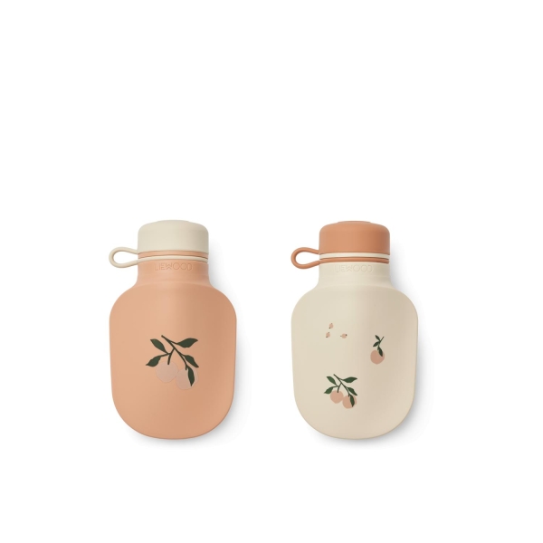 Liewood Lizzie Smoothie Bottle 2-Pack, Peach / Sea shell