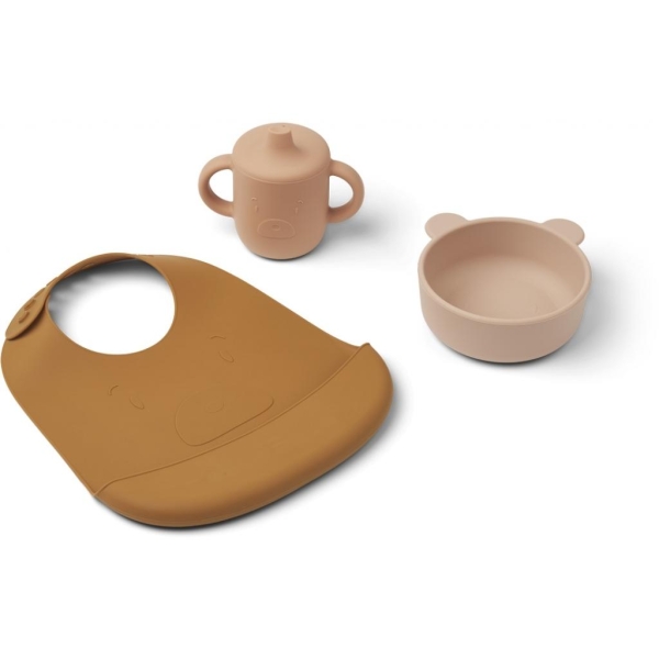 Liewood Connor baby dining sete, Mr bear rose multi mix