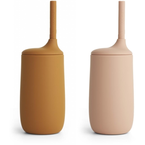 Liewood Dylan cup 2-pack, Mustard/dark rose mix