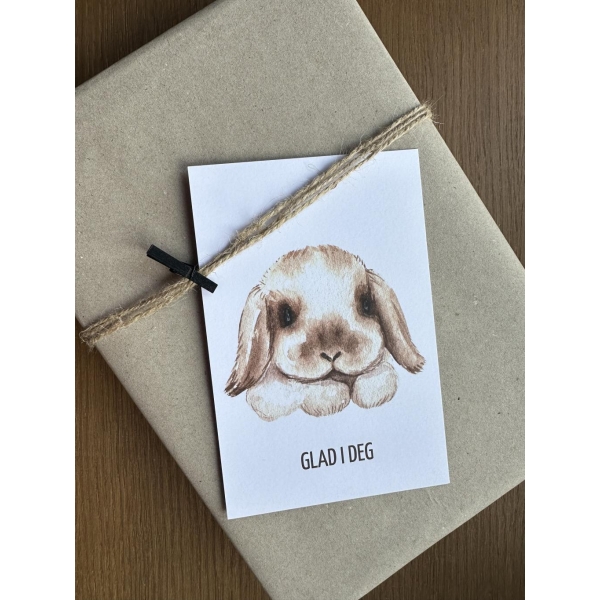 Kort | Glad i deg | 10x15cm