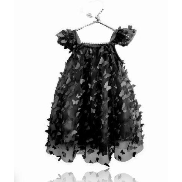 DOLLY - Allover Butterflies Dress, Black