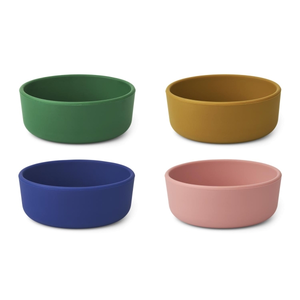 Liewood, Iggy plain silicone bowls 4-pack, Eden Multi Mix