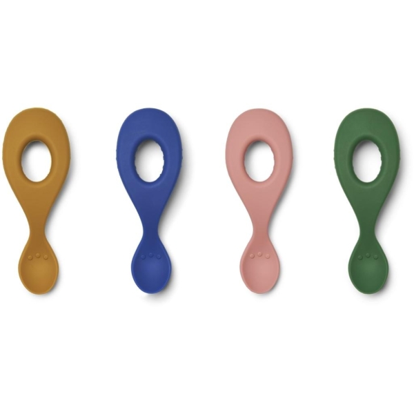 Liewood, Liva silicone spoon 4-pack, Multi Mix