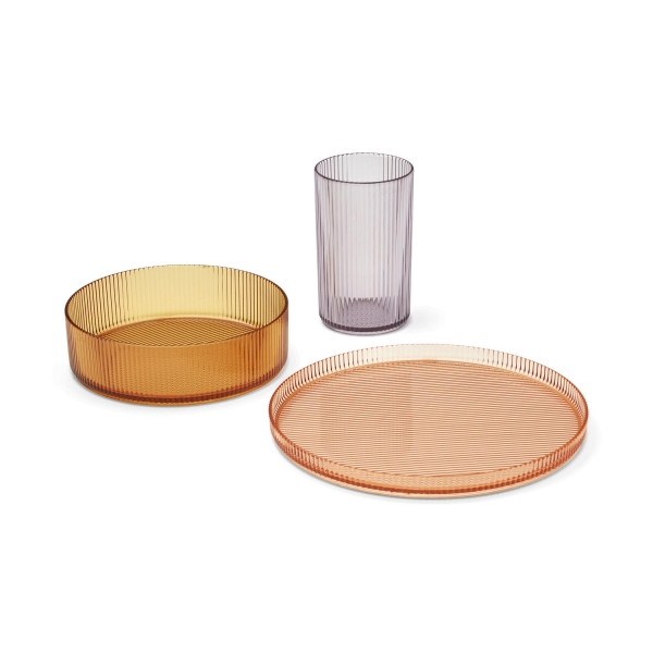 Liewood Kain tableware set, Misty lilac mix