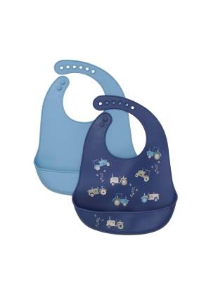 CeLaVi Silicon Bib (2-pack), Blå