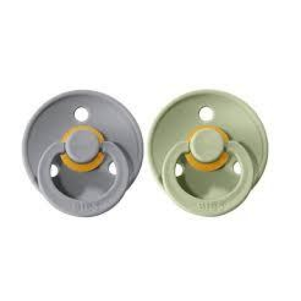 Bibs Colour 2 Pack Sage/Cloud, Natural Rubber