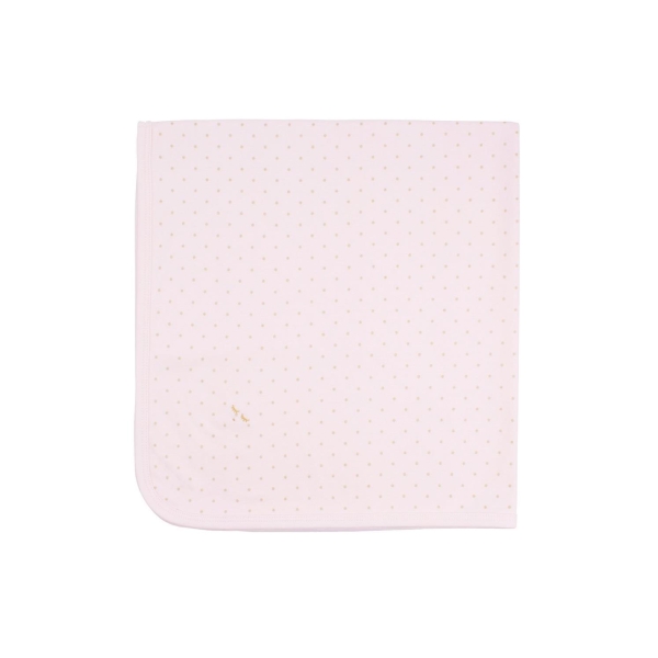 Lively Saturday Blanket  pink/gold dots