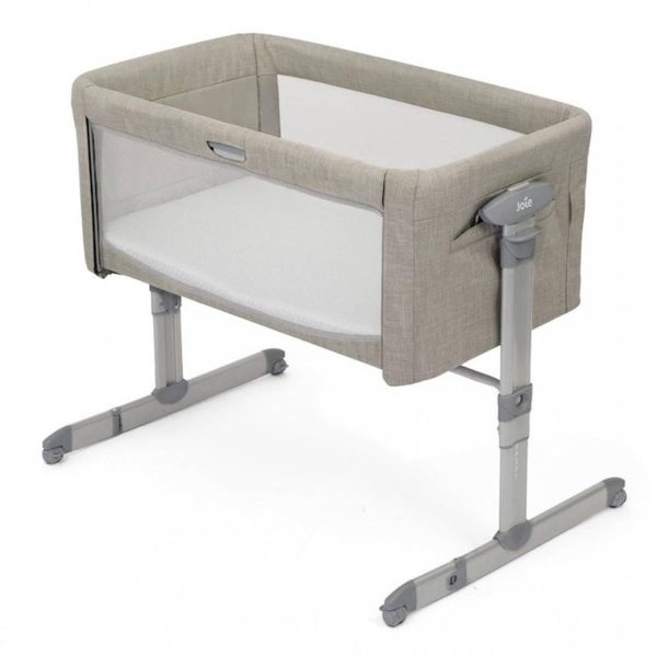 Joie Roomie Glide Bedside Crib, Almond