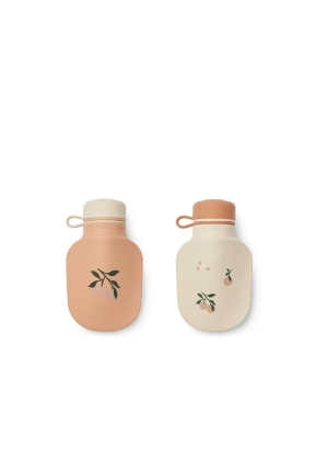 Liewood Lizzie Smoothie Bottle 2-Pack, Peach / Sea shell