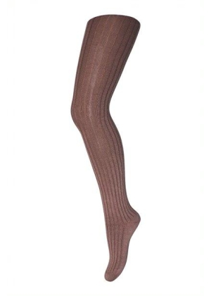 mp Denmark WOOL Ribb Strømpebukse - Brun