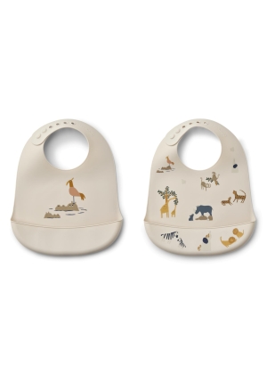 Liewood Tilda Bib 2-Pack, All Together Sandy